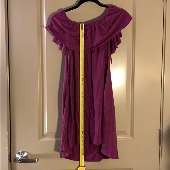SOLD - NEW! Rebecca Minkoff purple off-the-shoulder dress - Picture 7 of 8